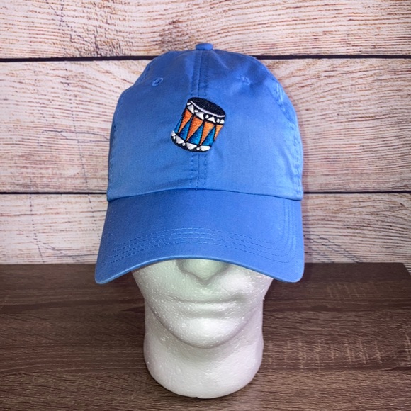 Mens Blue Ahead Classic Cut Adjustable Hat w/ Drum Embroidered - Picture 1 of 9